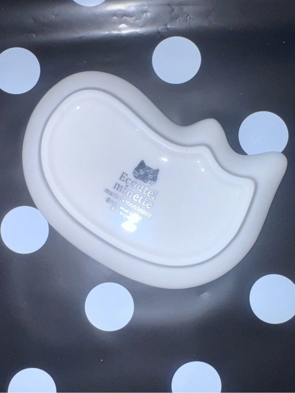 Ecouter Minette Ceramic Cat Trinket Dish Ring Holder Jewelry Tray